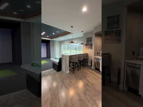 We had so much fun bringing our client’s vision to life with this golf simulator addition 😍⛳️🏌️