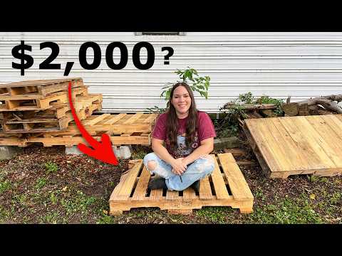 Turning Free Pallets into a $2,000 Desk / Pallet Furniture Project
