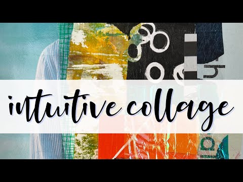 Intuitive Collage with Rainbow Colors #abstractart #collageart #sketchbook #honestart #intuitiveart