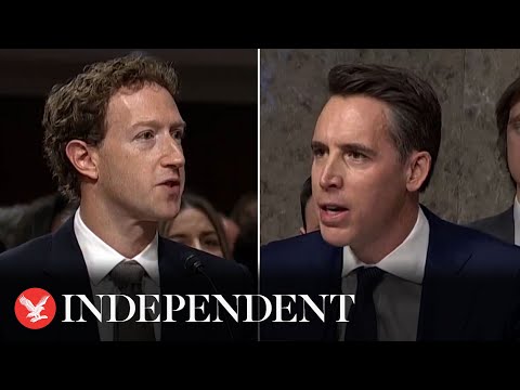 Zuckerberg and Senator Hawley clash in fiery child safety hearing