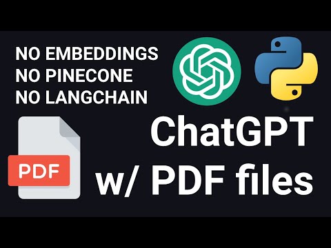 Answer Questions about PDF files using ChatGPT API (NO EMBEDDINGS)