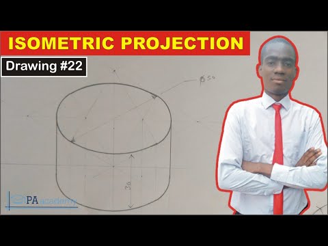How to Draw a Cylinder In Isometric Projection | Isometric Drawing of a Cylinder | Drawing #22