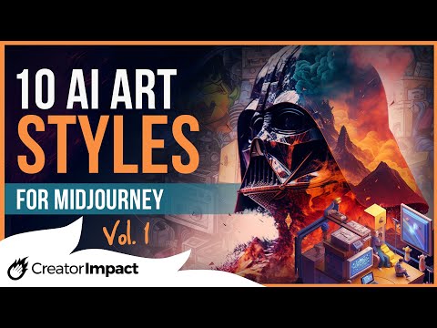 10 Unique Midjourney ART STYLES Vol 1. (Midjourney Prompts & Ai Art Keywords)