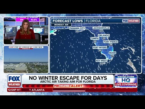 Orlando weather live: Ice, snow flurries, and freezing temperatures