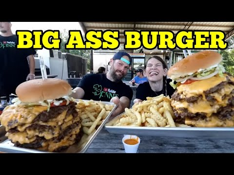 BIG ASS BURGER CHALLENGE | MANVFOOD | MOLLY SCHUYLER