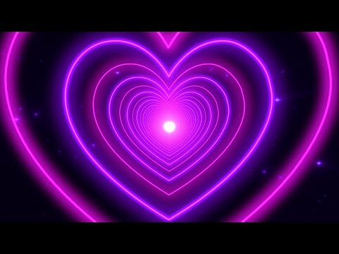Neon Heart Tunnel Loop💜💖Heart Background│Room Lighting Background- Background Lights