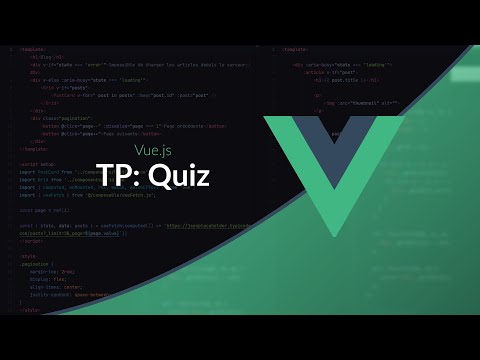 Apprendre Vue.js : TP: Quiz