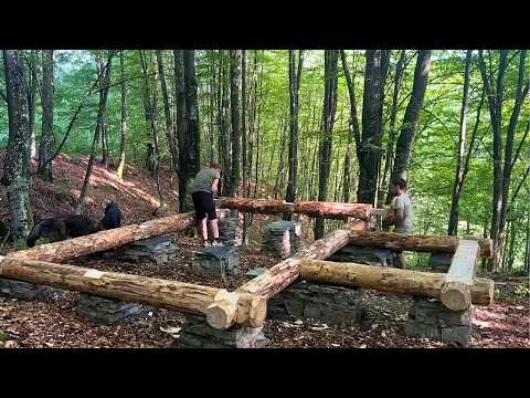 Two Men Build BIG LOG HOUSE in the Forest | Start to Finish @Lesnoy_Offline