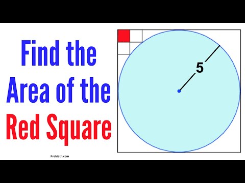 Can You Find the Area of the Red Square? | Step-by-Step Tutorial