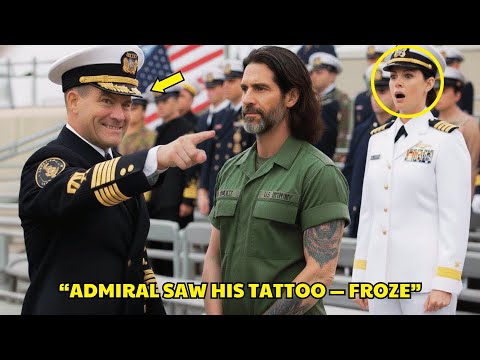 Single Dad Janitor Came Only to Watch His Son Graduate—Until the Navy Admiral Saw His Tattoo, Froze