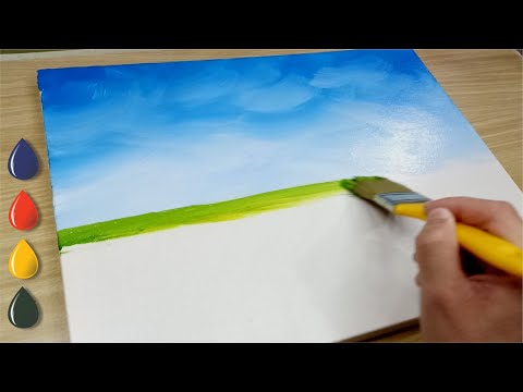 A Cozy Little Cottage in the Countryside / Acrylic Painting for Beginners