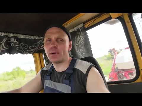 Трактор Кировец. Начинаем сев.