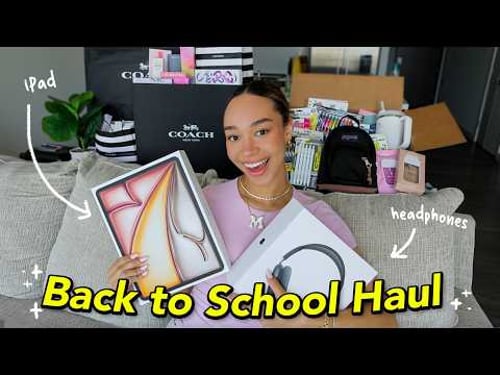 BACK TO SCHOOL SHOPPING HAUL! 🛍️✨ ipad, airpod max, target, sephora, coach + apple giveaway!