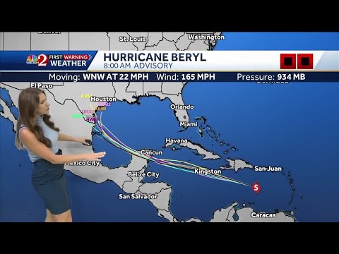 Hurricane Beryl remains monster Category 5 storm as it moves across Caribbean