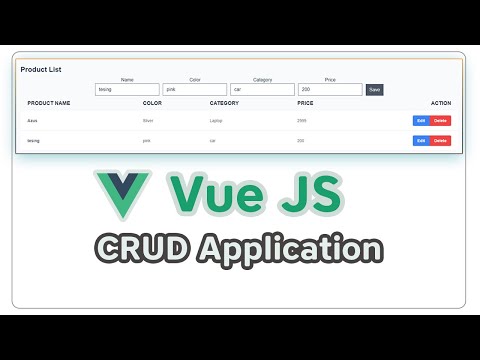 VueJS CRUD with Tailwindcss UI | Dynamic Data Show In Table | VUE JS Tutorial