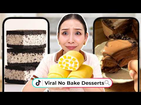 Trying Viral No-Bake Dessert Recipes *OMG* 😱
