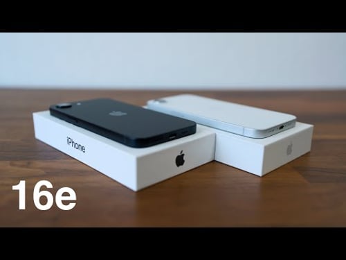 iPhone 16e Black and White Unboxing