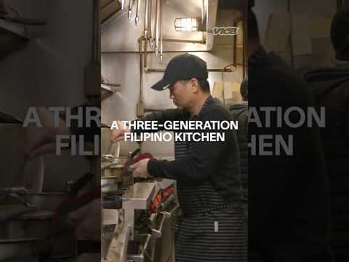 A three-generation Filipino kitchen