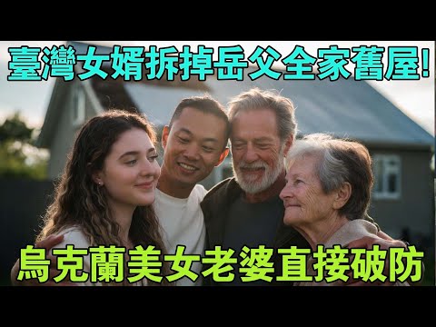 把岳父家全部拆掉的台灣女婿,台灣女婿親手蓋的岳父岳母新家,東歐感動,烏克蘭女模特兒