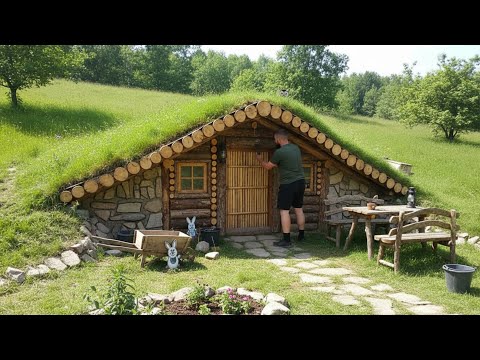 I build a Bushcraft Dugout Shelter | Full Process