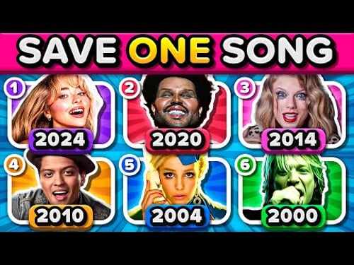 SAVE 1 SONG PER YEAR π΅ 2000 - 2024π₯ (6 Songs Each Year) | Music Quiz