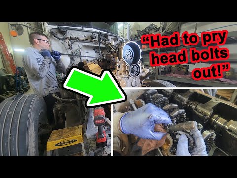 "Mr. HeadBolt" Truck has some SERIOUSLY Stuck Head Bolts on this Peterbilt. Part 1.