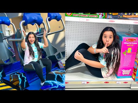 شفا ركبت أخطر قطار موت ! لعبنا غميضة في المحل ! تحدي 24 ساعة في المول! 24hour challenge in mall