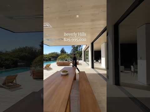 6 Beds • 9 Baths • Modern Zen Estate with Jetliner Views in Beverly Hills #shorts