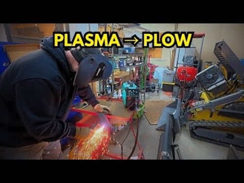 I Built a Mini Skid Steer Snow Plow With a Plasma Cutter