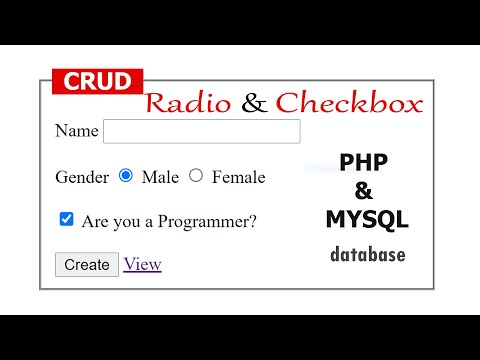 Checkbox & Radio CRUD using PHP & MySQL Database - #1 Create
