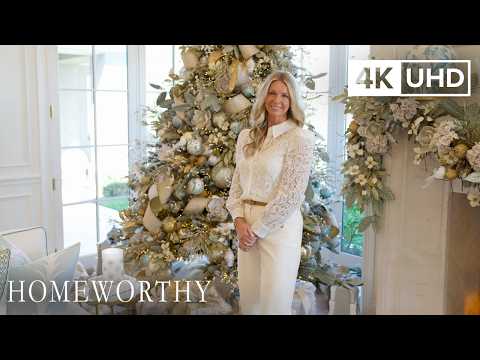 A Magical Winter Wonderland Inspired by France | CHRISTMAS HOUSE TOUR | 4K