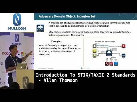 Introduction To STIX/TAXII 2 Standards | Allan Thomson | nullcon Goa 2019