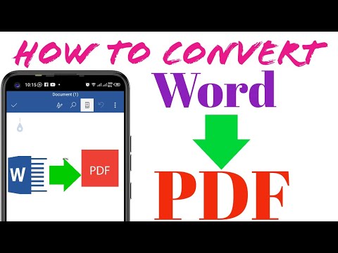 How To Convert MS word File Into a PDF On Android Phone | Docx To Pdf on Android Phone