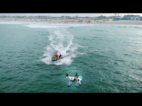 Surfers Help Save 3 Swimmers in Seaside Park Rip Current Water Rescue New Jersey 6/29/25