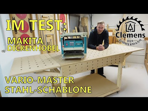 Multifunktionstisch mit dem Vario-Master von @sautershop-channel - Im Test: Makita Dickenhobel