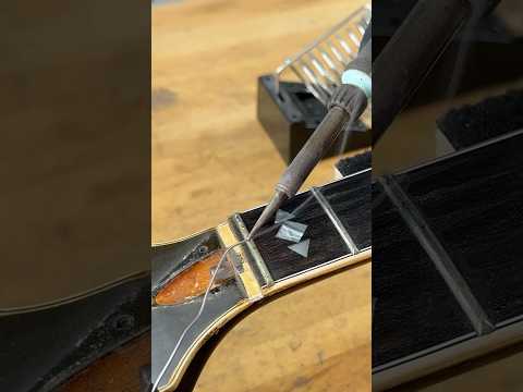 Guitar refret! #guitar #asmr #guitarrepair #luthier #guitarist #vintageguitar