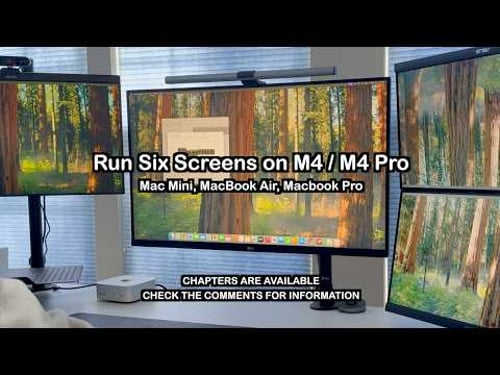 How To: Run Six Displays on M4/M4 Pro Macs | Mac Mini, Macbook Air, Macbook Pro