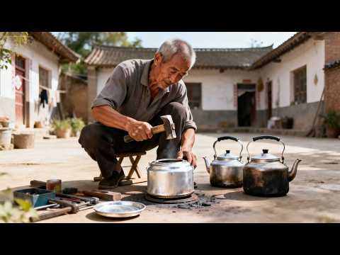 A Dying Art: Repairing an Antique Kettle Bottom in a Remote Village|失傳技藝 | 壺底修復|手艺人