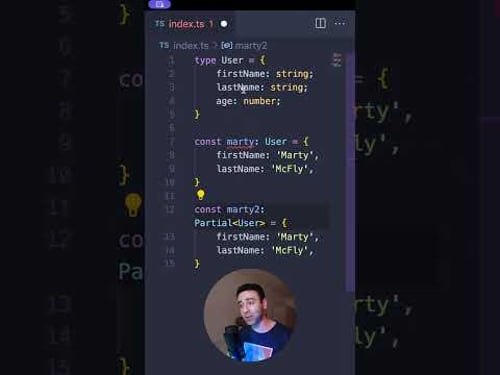 TypeScript Partial and Required Utility Types #Shorts