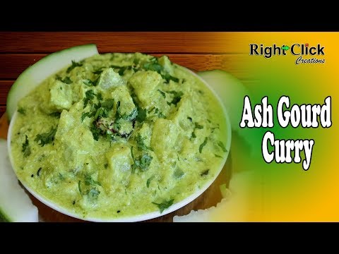 Ash Gourd / Winter melon Curry - A village style cooking this recipe & added curd at last.