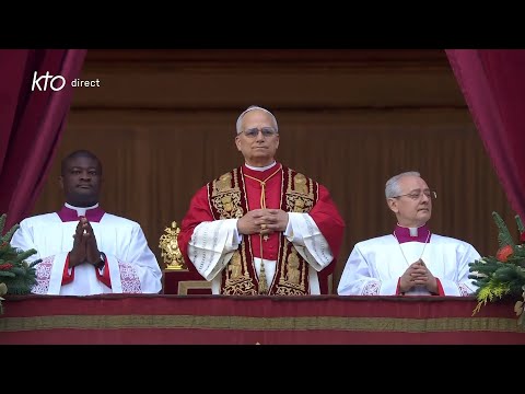 Bénédiction Urbi et Orbi du jour de Noël par le pape Léon XIV à Rome - 25 décembre 2025