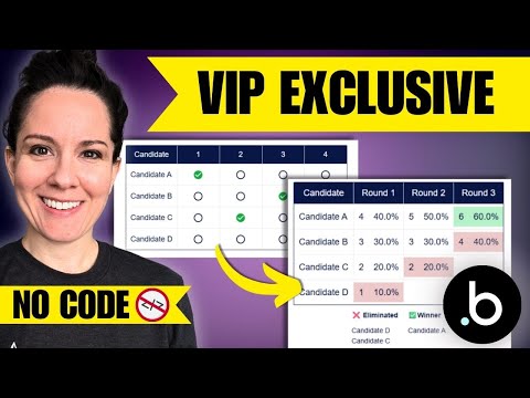 Build Ranked Choice Voting in Bubble (VIP Lesson Reveal)