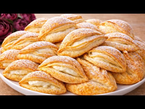 TENDER LIKE ICE CREAM! SHELL PASTRIES WITH AMAZING FILLING IN 10 MINUTES! A SIMPLE AND VERY TASTY...