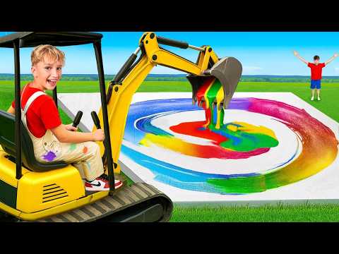 Painting GIANT vs TINY Art Challenge!