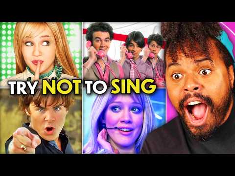 Millennials Try Not To Sing Challenge - 2000s Disney Channel Songs! | React