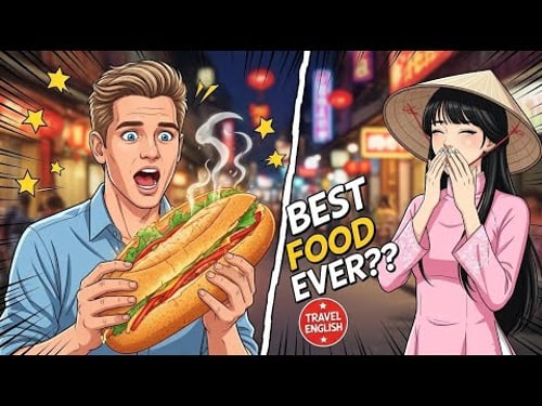 SHOCKED by Hanoi Street Food! π»π³πΊπΈ Best English Conversation Practice for Travelers