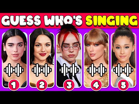 Guess WHO'S SINGING 🎤🎵 | Female Celebrity Edition | Taylor Swift, Olivia Rodrigo, Billie Eilish, SZA