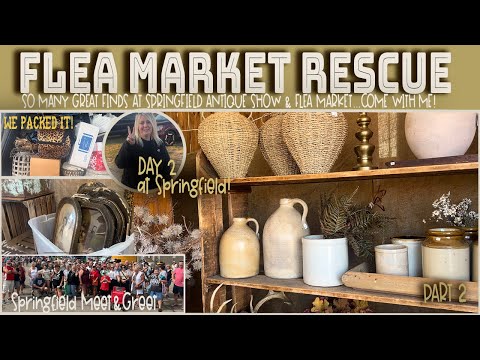 SHOP THE SPRINGFIELD ANTIQUE SHOW & FLEA MARKET FOR THRIFTED HOME DECOR FINDS TO RESELL 2025 PART 2