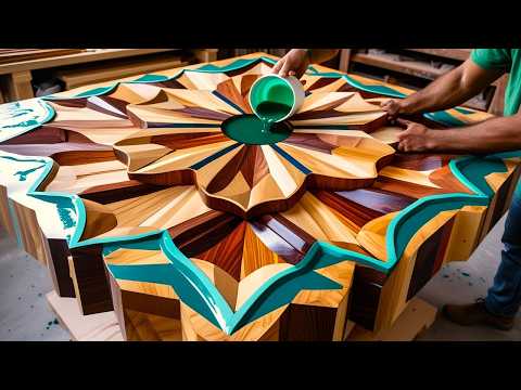 3D Wood Mosaic Art & Epoxy Magic: Turning Scraps & Thin Pieces of Wood into Mesmerizing Masterpieces