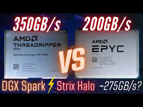 DGX Spark & Strix Halo vs. EPYC 7702 & Threadripper 7995WX as a Home Ai Server